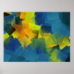 Drifting planes - colorful abstract art print
