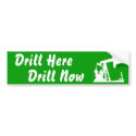 Drill Here Drill Now Bumper Sticke... - Green bumpersticker