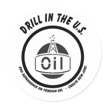 Drill in the US Round Stickers
