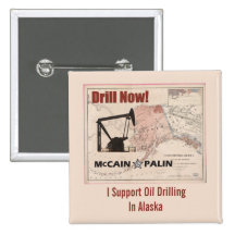 Drill Now! I Support Oil Drilling In Alaska Pins