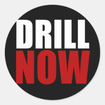Drill NOW Round Sticker