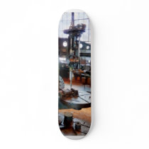 Drill Press Near Window Skate Board Deck
