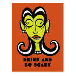 Drink and Be Scary Postcard