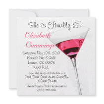 drink birthday party invite fun simple classy 21