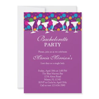 Drink Glasses Modern Bachelorette Invitation invitation