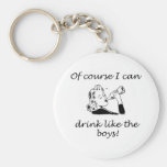 Drink Like The Boys Keychains