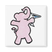 Drink Me Pink Refrigerator Magnets