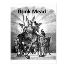 Drink Mead - Praise Odin Postcards