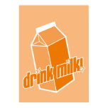 orange, white, poster, outline, milk, drink,...