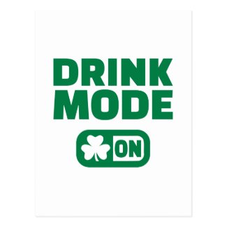 Drink mode on St. Patrick's day Post Cards