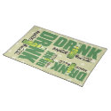 Drink More Irish Green Beer placemat