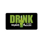 Drink More Irish Green Beer Custom Address Labels