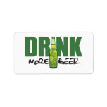 Drink More Irish Green Beer Personalized Address Labels