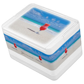 Drink On Beach custom cooler Igloo Cool Box
