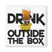 Drink Outside the Box magnet