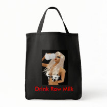 Drink Raw Milk Tote bags by SxyAthleticGazelle Drink Raw Milk Tote bags