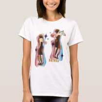 colorful, girl, diva, illustration, pop, cute, cool, vintage, music genres, T-shirt/trøje med brugerdefineret grafisk design