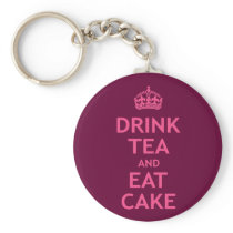 Drink Tea and Eat Cake Keychain