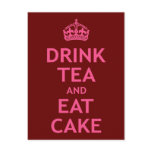 Drink Tea and Eat Cake Postcards