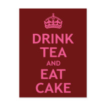 Drink Tea and Eat Cake Postcards