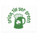 Drink Till Yer Green Irish Postcard