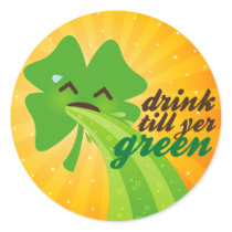 Drink Till Yer Green - Stickers