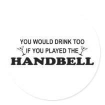 Drink Too - Handbells stickers by poorrichards Drink Too - Handbells stickers