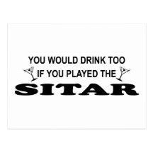 Drink Too - Sitar Post Cards
