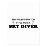 Drink Too - Sky Diver Postcard