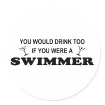 Drink Too - Swimmer Sticker