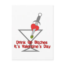Drink Up Bi***s Postcard