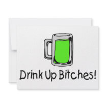 Drink Up Bitches St Patricks Day Invitations
