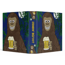 Drinkin' Bigfoot 3 Ring Binders