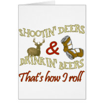 Drinking Beer Shooting Deer Cards
