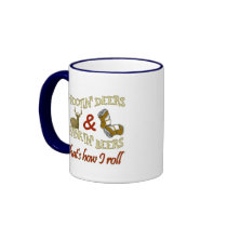 Drinking Beer Shooting Deer Coffee Mugs