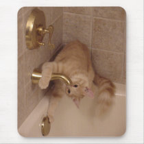 Drinking Cat Mousepad mousepads