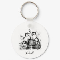Drinking Frogs-Salud! keychains by tsunamibev Drinking Frogs-Salud! keychains