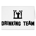 drinking team greeting card