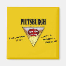 Drinking Town with a Football Problem Refrigerator Magnets