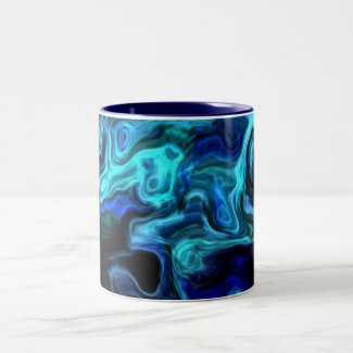 Drinking Water Modern Art 555.55 Two-Tone Coffee Mug