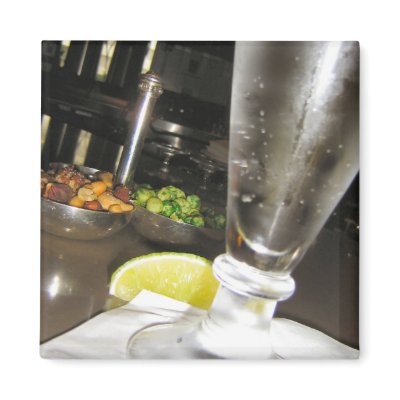 Drinks And Nuts Fridge Magnet by DonnaGrayson_Photos