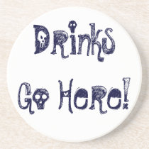 Drinks Go Here! coasters