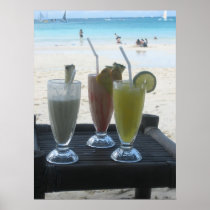 Drinks on the beach posters