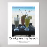 Drinks on the beach poster