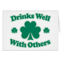 Drinks Well With Others Greeting Cards