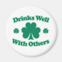 Drinks Well With Others Fridge Magnets