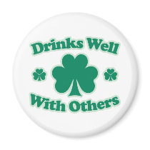 Drinks Well With Others Fridge Magnets