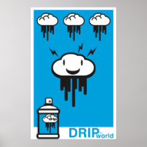 Drip World Blue posters