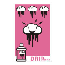 Drip World Pink posters