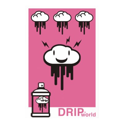 Drip World Pink Poster by GeorgeCurious